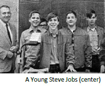 A Young Steve Jobs (center)